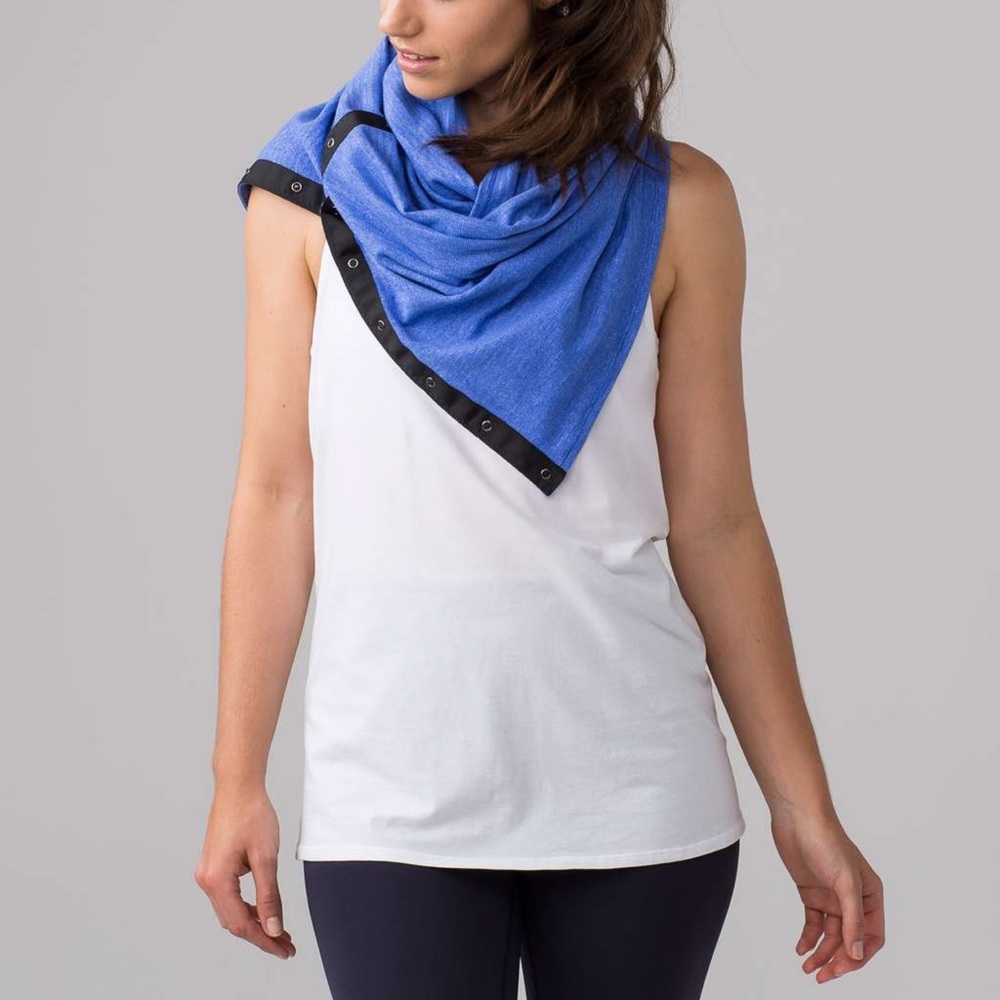 Lululemon Vinyasa Scarf (Rulu) In Mini Check Pique Sprinkler Heathered Sprinkler